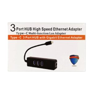 USB 3.1 Type-C to Gigabit Ethernet Adapter with 3-Port USB 3.0 Hub