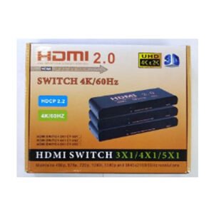 HDMI Switch 5x1 – HDMI 2.0, 4K @ 60Hz (Metal Casing)
